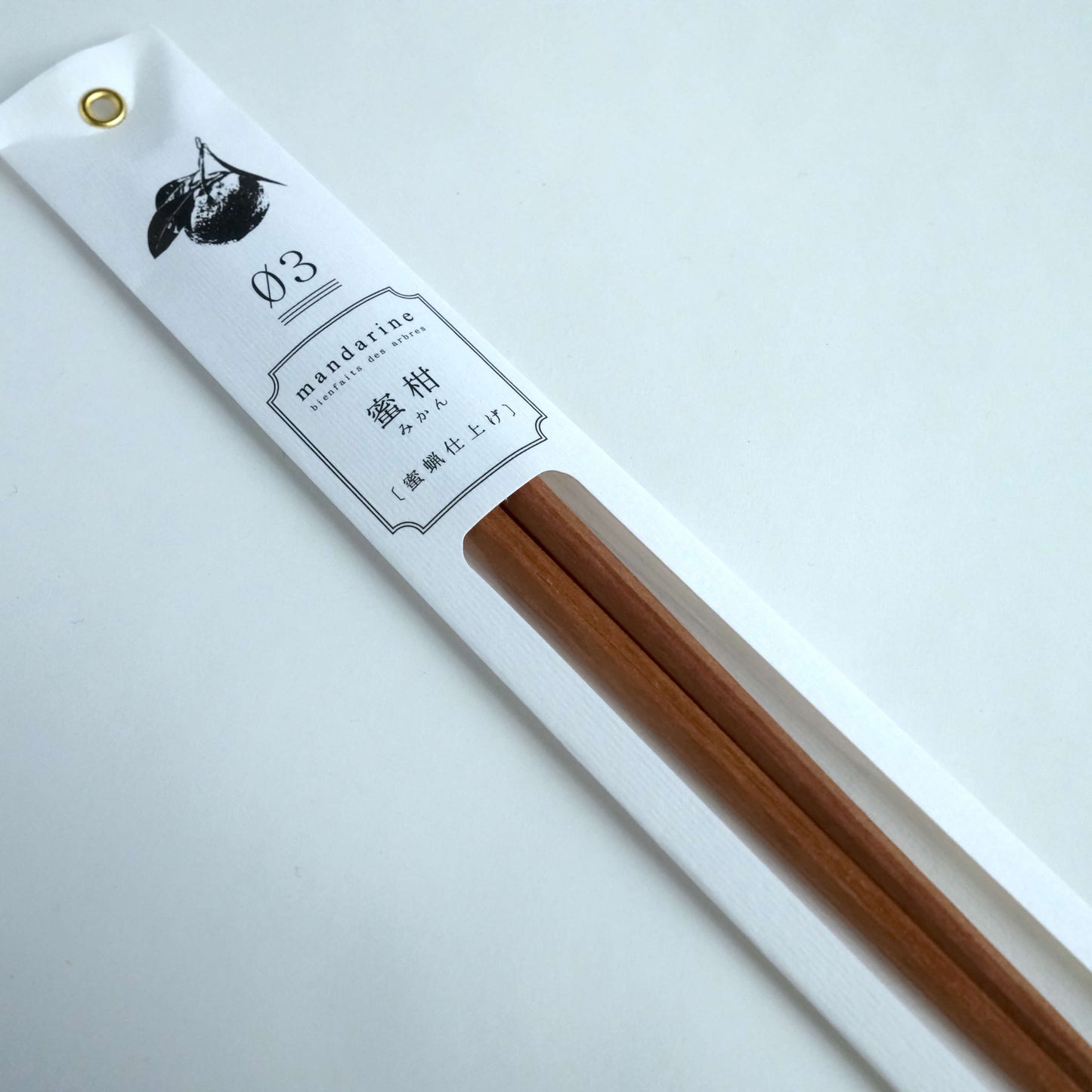 Natural and high quality Mandarin orange wooden chopsticks
