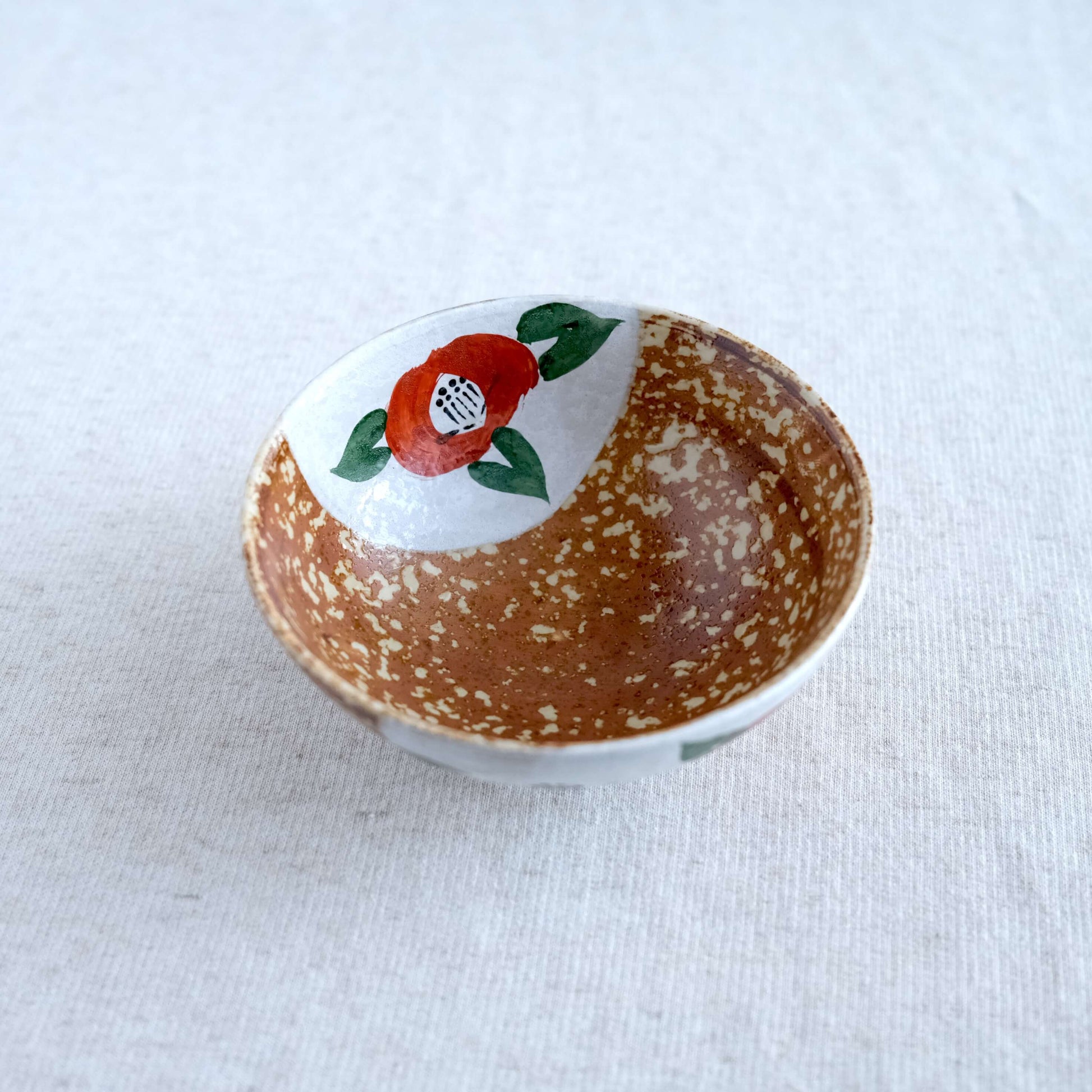 Mino Ware Camellia Rice Bowl Made in Japan