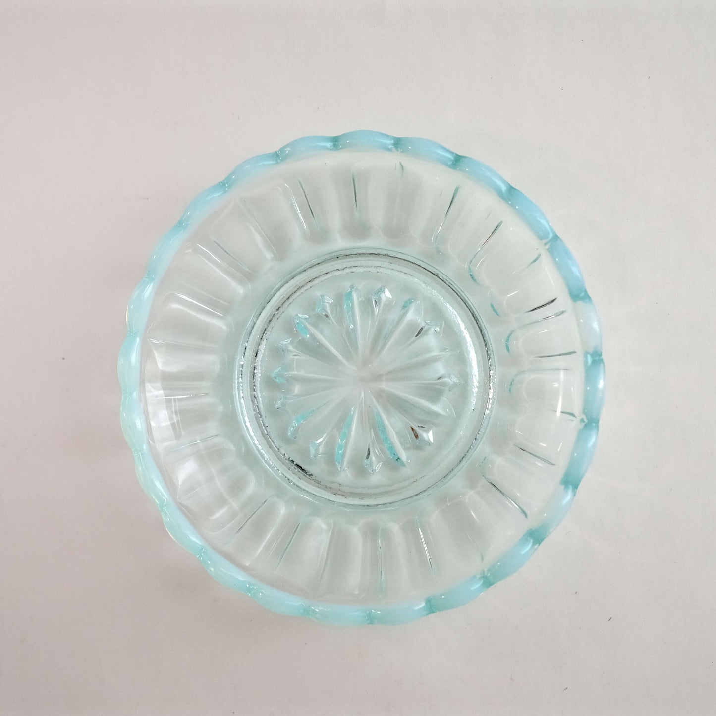 Hiroto Glass - 雪の花 Blue Plate