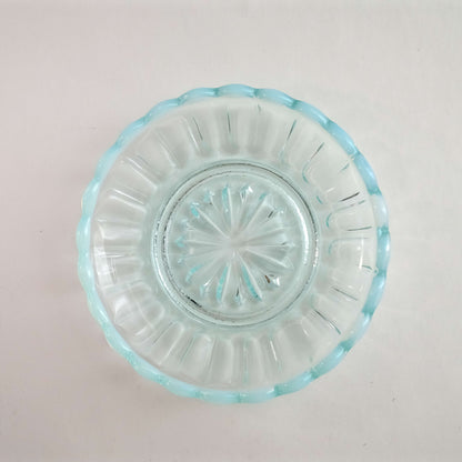 Hiroto Glass - 雪の花 Blue Plate